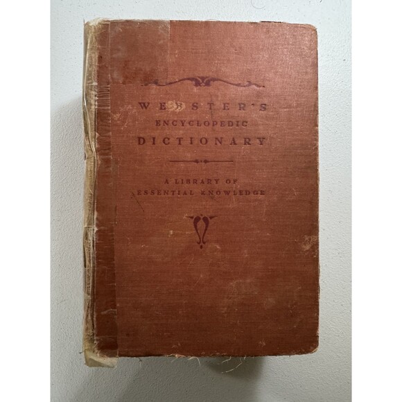 RARE Websters Encyclopedic Dictionary Hardcover 1944 Consolidated Book VTG - Picture 1 of 16